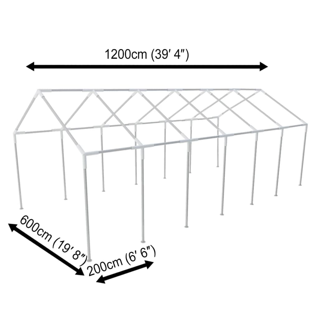 Struttura in acciaio per tenda da festa 12 x 6 m
