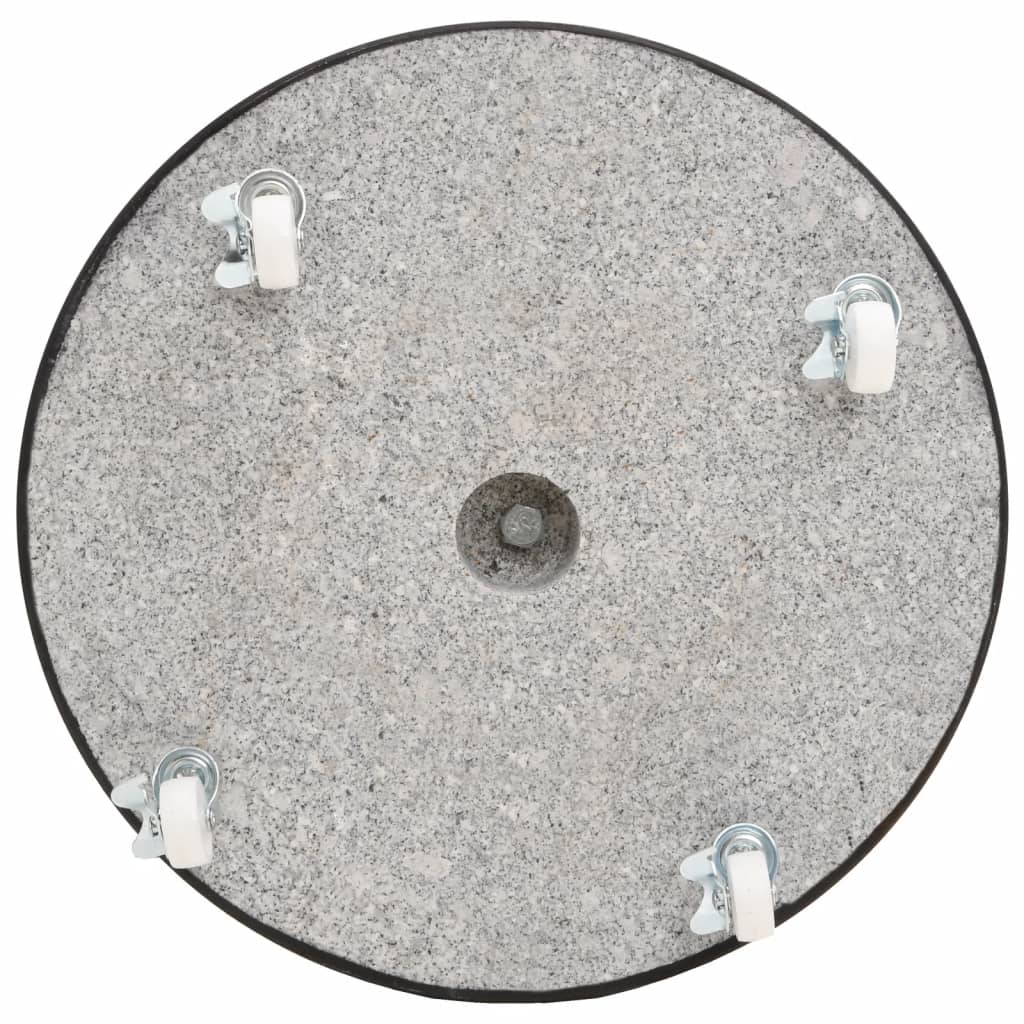vidaXL Base per Ombrellone in Granito 30 kg Circolare Nera