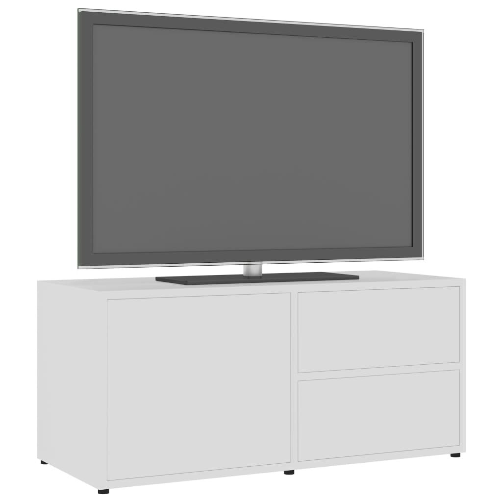 vidaXL Mobile Porta TV Bianco 80x34x36 cm in Legno Multistrato
