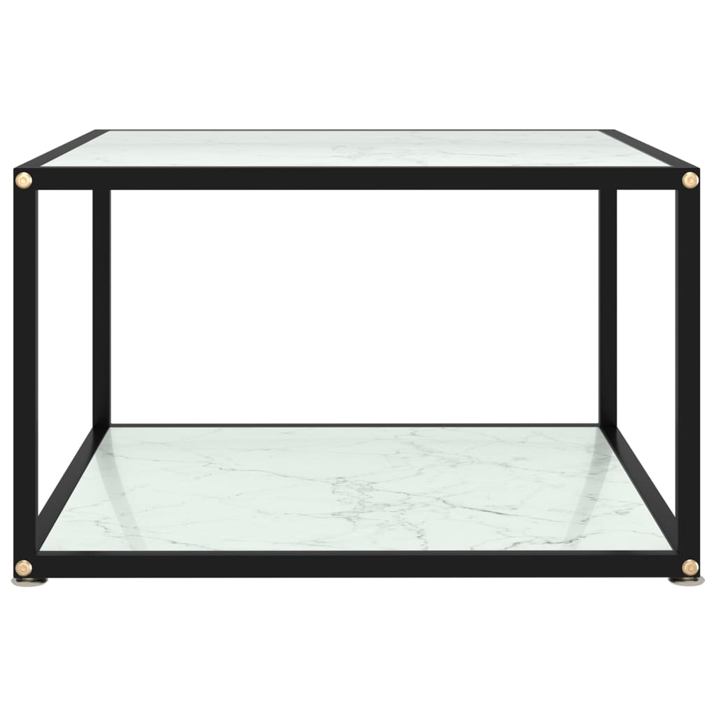 vidaXL Tavolino da Salotto Bianco 60x60x35 cm in Vetro Temperato