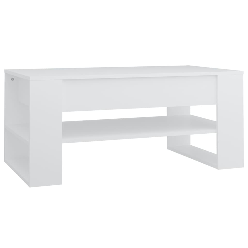 vidaXL Tavolino da Salotto Bianco 102x55x45 cm Legno Multistrato