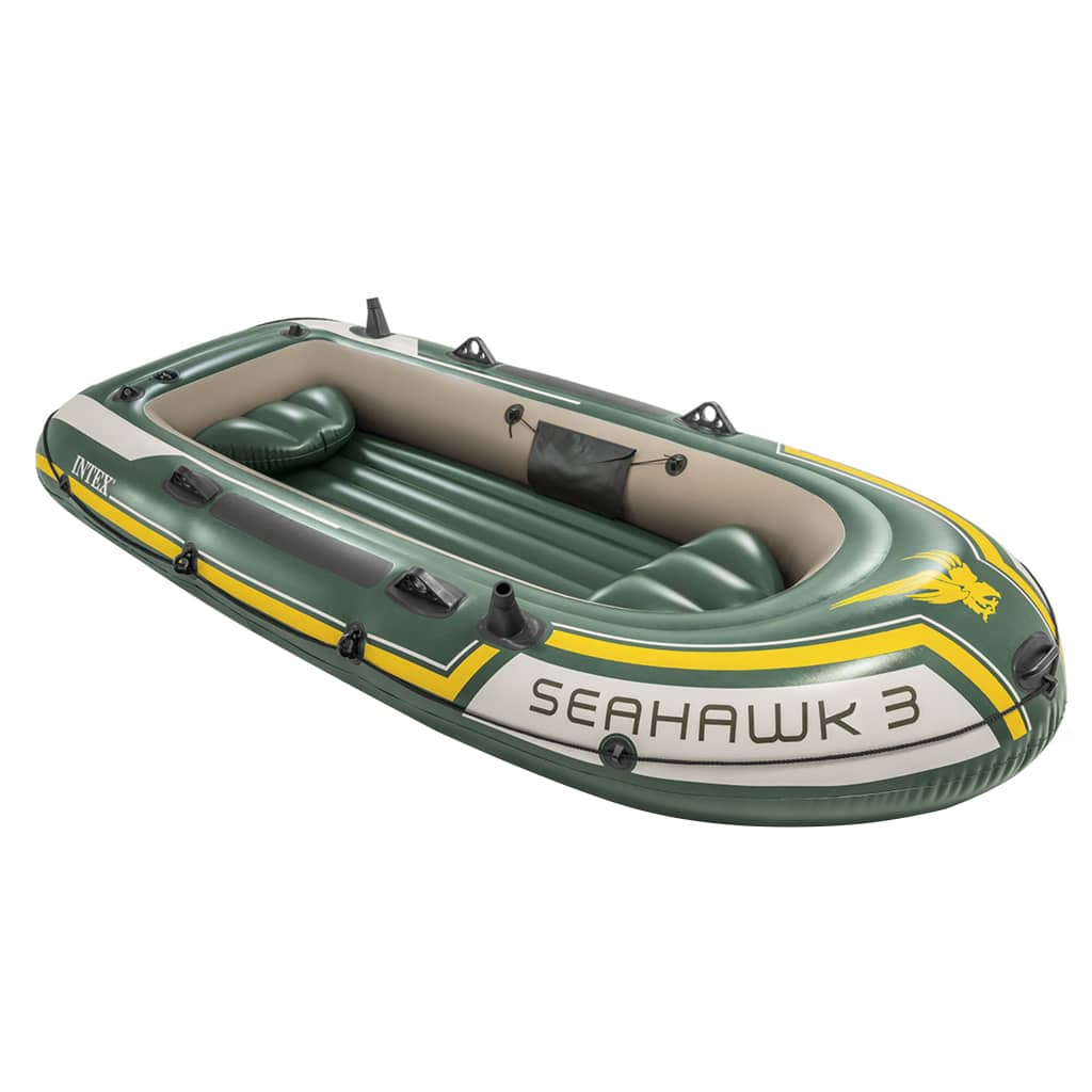 Intex Set Gommone Seahawk 3 con Motore da Traina e Supporto