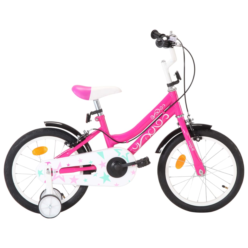 vidaXL Bici per Bambini 16 Pollici Nera e Rosa | vidaXL.it