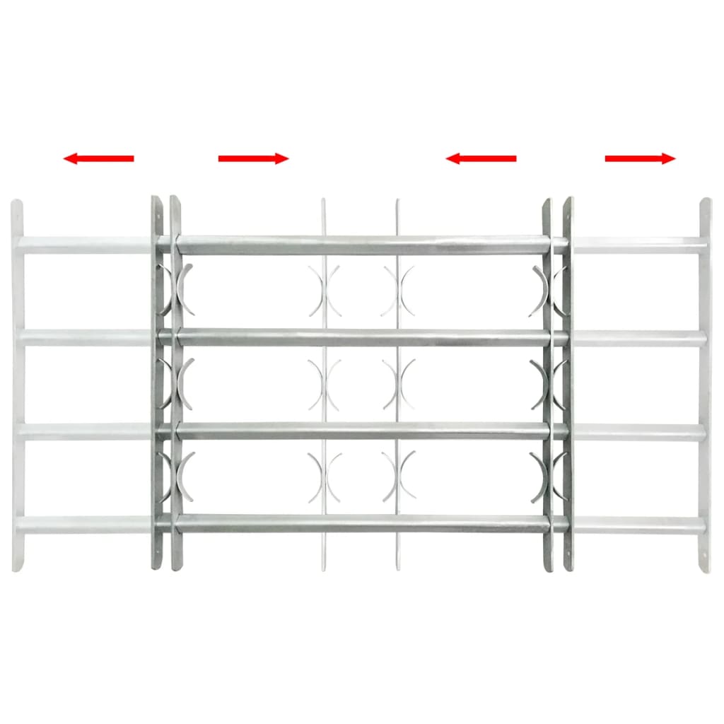 VidaXL Griglia Di Sicurezza Per Finestre 700-1050mm - 3 Barre Trasversali In Acciaio Zincato - Foto 3