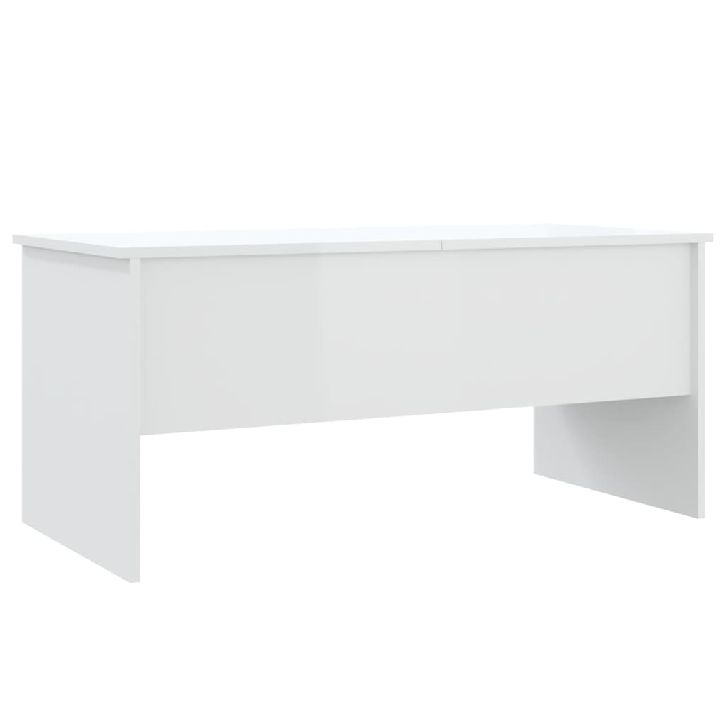 vidaXL Tavolino Bianco Lucido 102x50,5x46,5 cm in Legno Multistrato