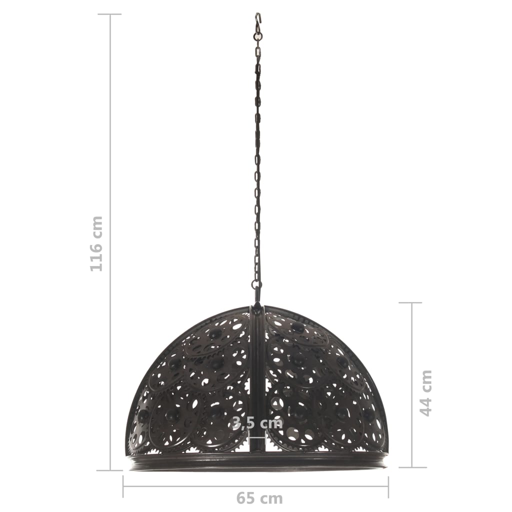 vidaXL Lampada Industriale da Soffitto Design Ruote 65 cm E27