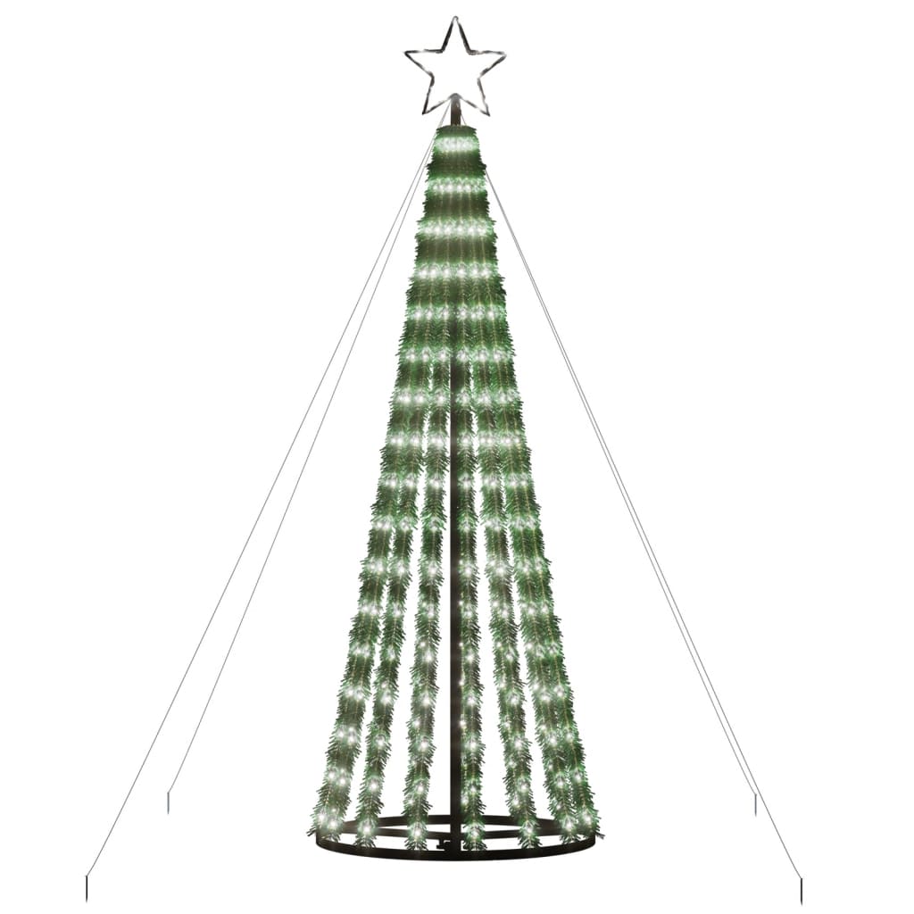vidaXL Illuminazione Albero Natale a Cono 275LED Bianco Freddo 180cm