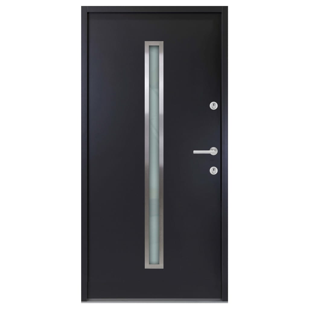 vidaXL Porta Ingresso in Alluminio Antracite 90x200 cm