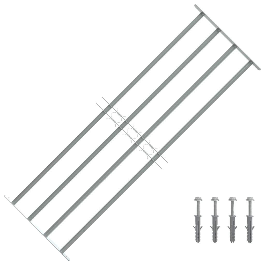 VidaXL Griglia Di Sicurezza Per Finestre Regolabile 1000-1500mm | Acciaio Zincato | 2 Barre Transverse - Foto 6