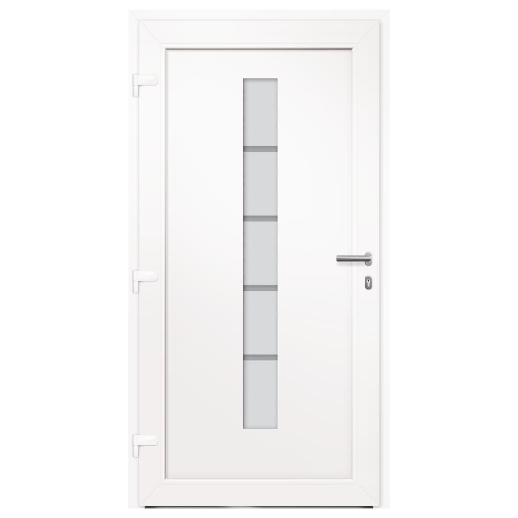 vidaXL Porta d'Ingresso in Alluminio e PVC Antracite 110x210 cm