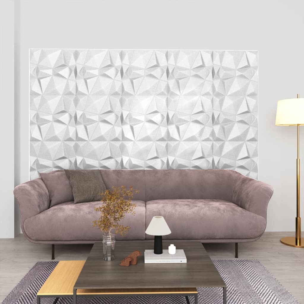Pannelli 3D eleganti con 7 varianti di posa, pannelli in legno in MDF -  (1,13mq bianco) Rivestimento in legno per pareti moderne, pannelli  decorativi