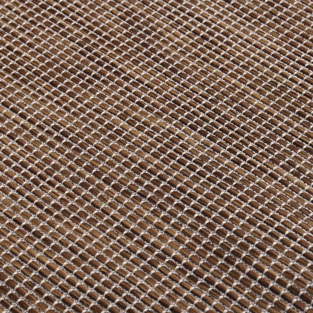 vidaXL Tappeto da Esterni a Tessitura Piatta 120x170 cm Marrone