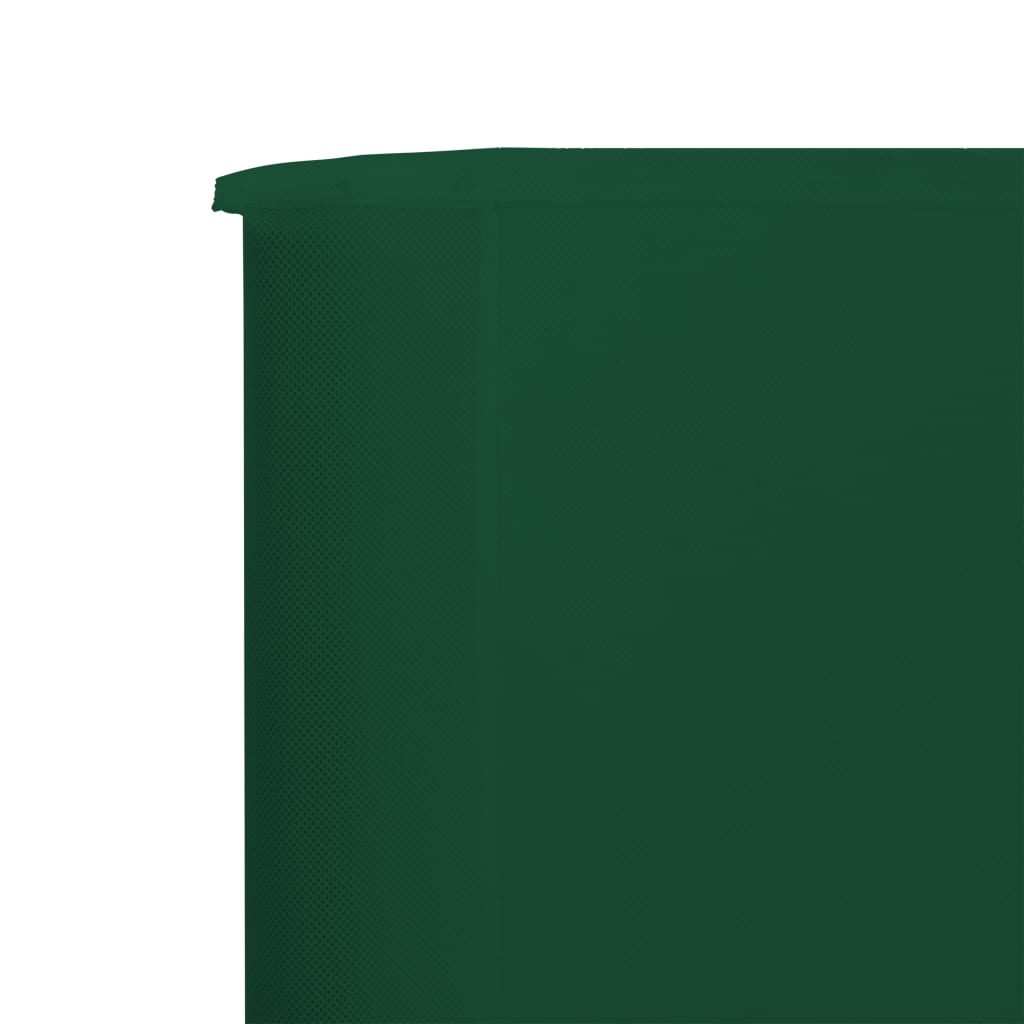 vidaXL Paravento a 3 Pannelli in Tessuto 400x80 cm Verde