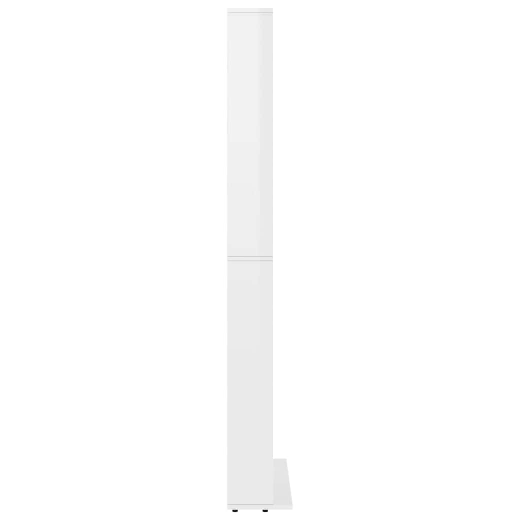 Mobile TV In Legno Multistrato Bianco Lucido – Dimensioni 158,5x36x45 Cm, Con 2 Scomparti E 4 Ante, Per Soggiorno Moderno