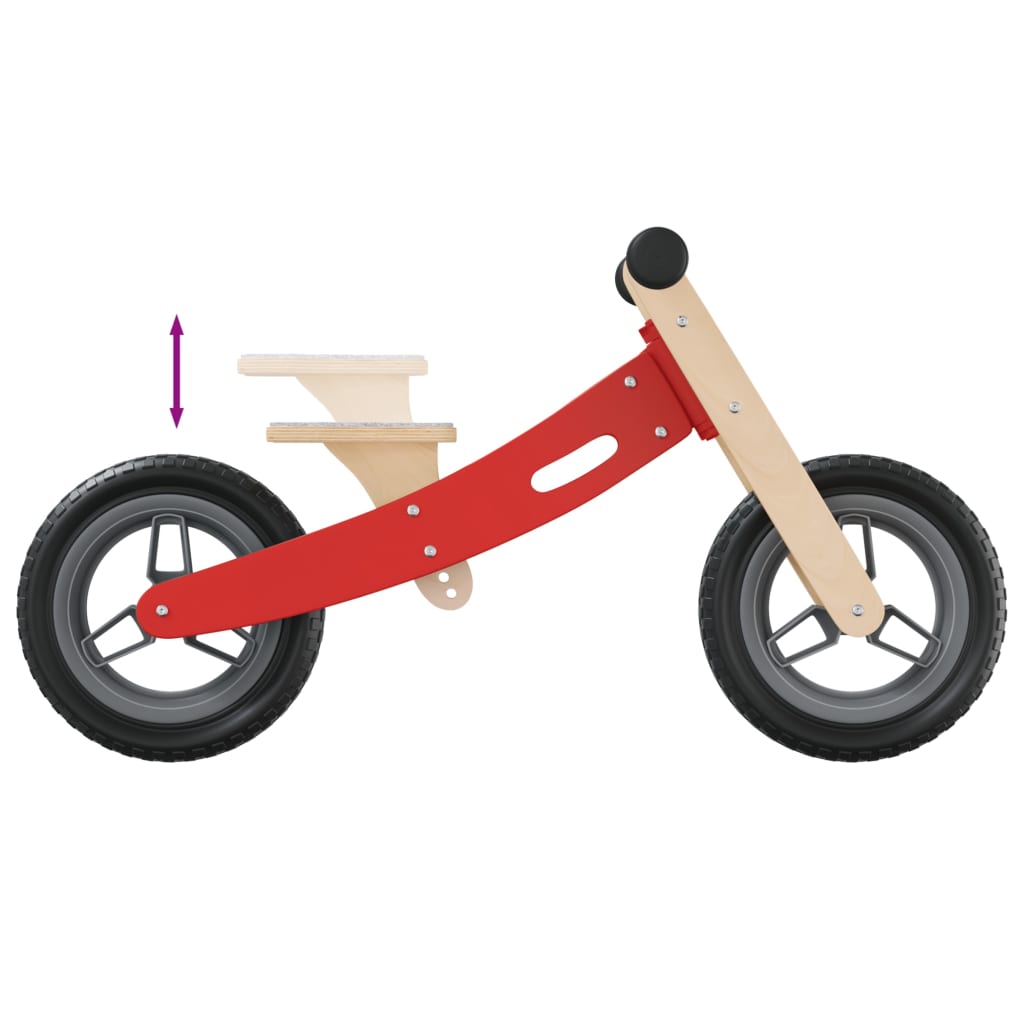 vidaXL Bicicletta Senza Pedali per Bambini Rossa