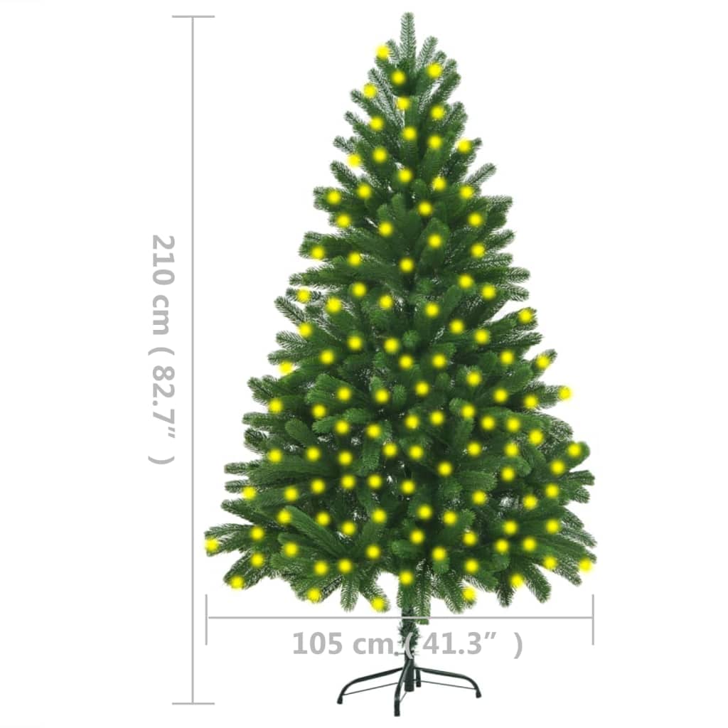 vidaXL Albero di Natale Preiluminato Artificiale 210 cm Verde