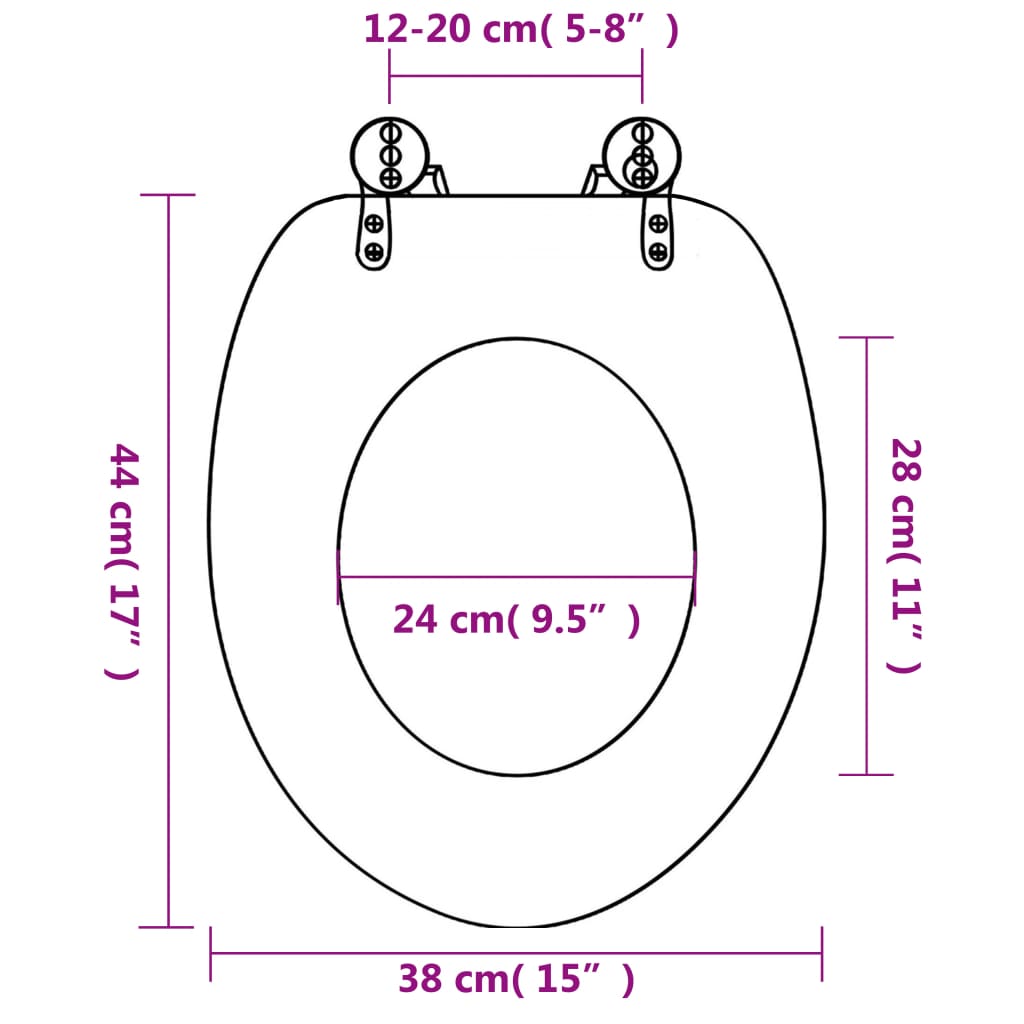 vidaXL Tavolette WC con Coperchi 2 pz in MDF Design Stella Marina