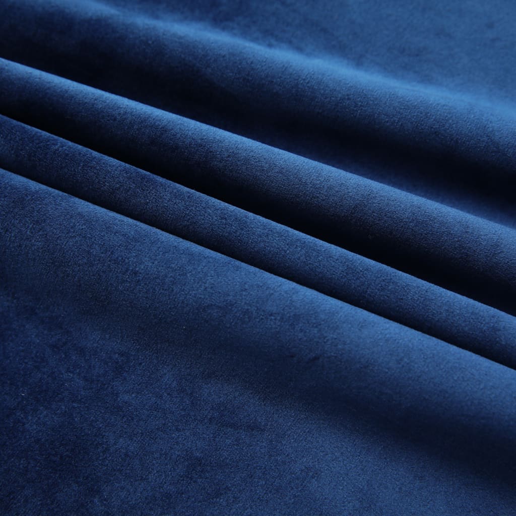 vidaXL Tenda Oscurante con Ganci Velluto Blu Scuro 290x245 cm