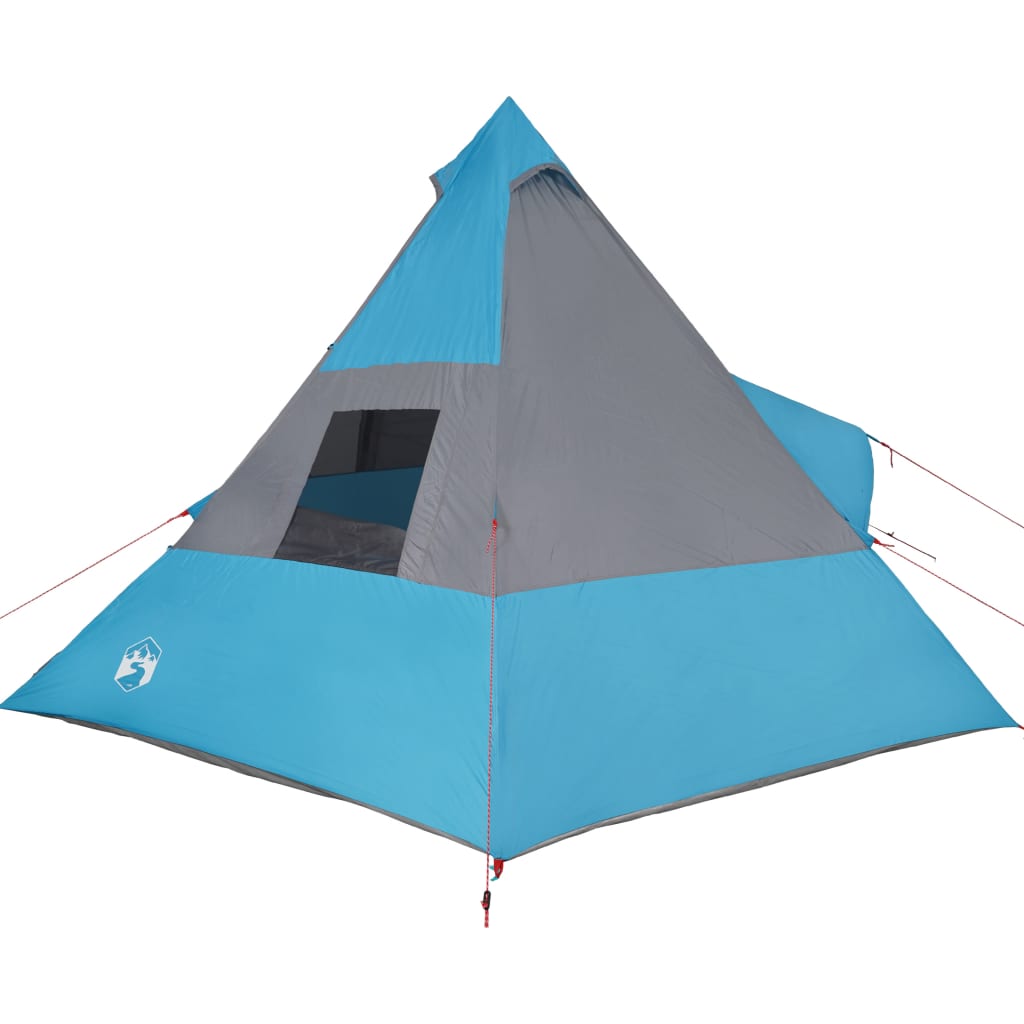 vidaXL Tenda da Campeggio Tipi per 7 Persone Blu Impermeabile