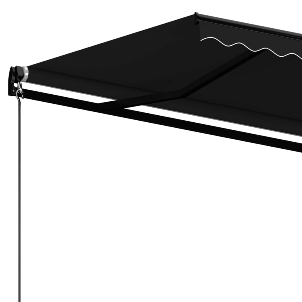 vidaXL Tenda da Sole Retrattile Manuale 400x350 cm Antracite