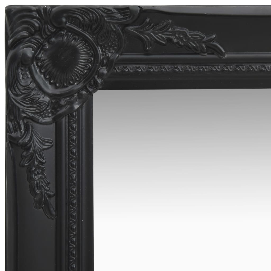 vidaXL Specchio da Parete Stile Barocco 40x40 cm Nero
