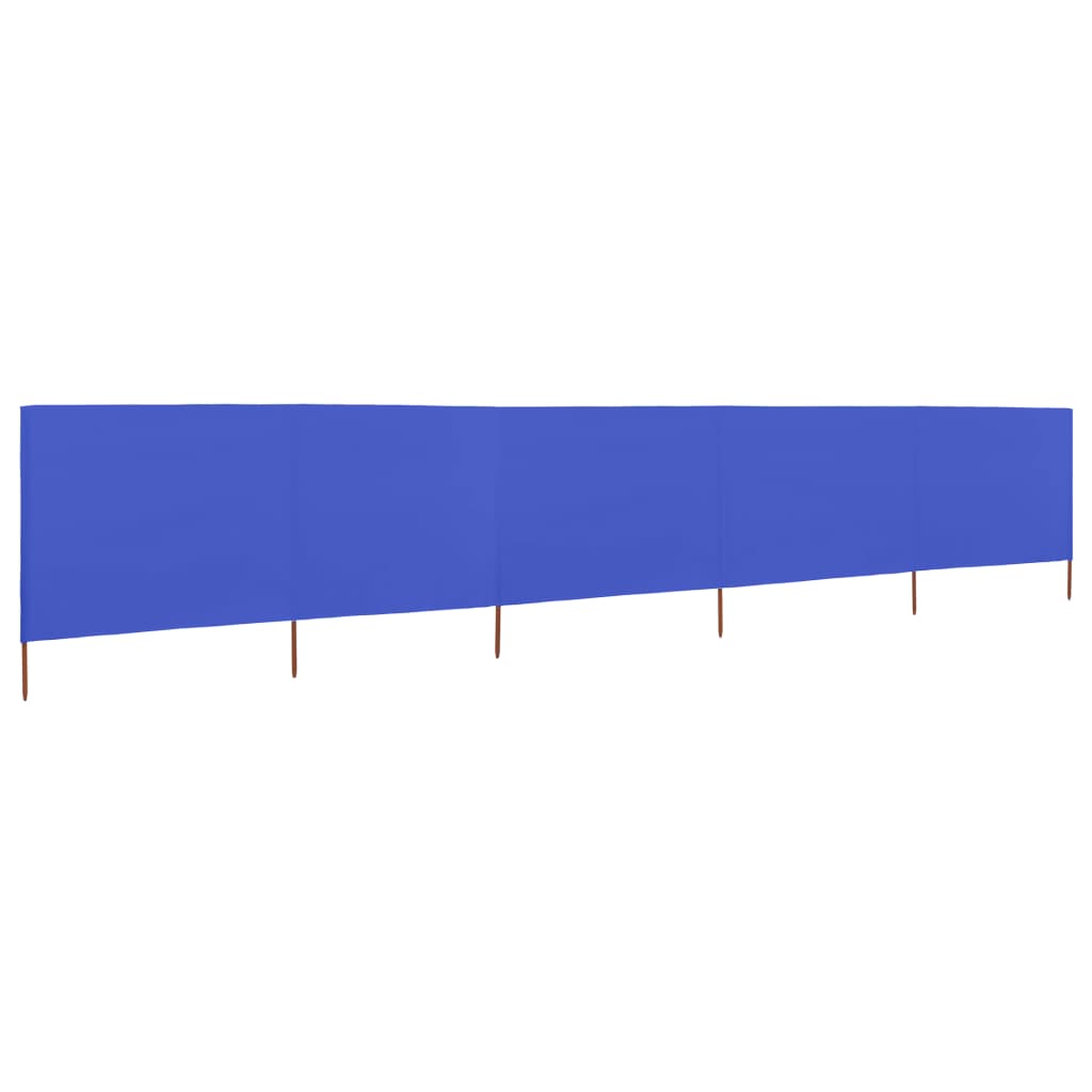 vidaXL Paravento a 5 Pannelli in Tessuto 600x160 cm Azzurro