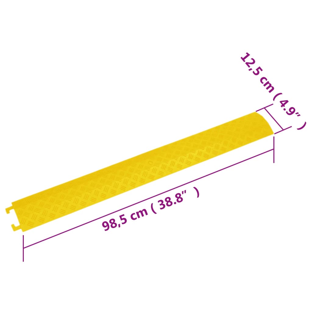 vidaXL Rampe di Protezione Cavi 4 pz 98,5 cm gialla