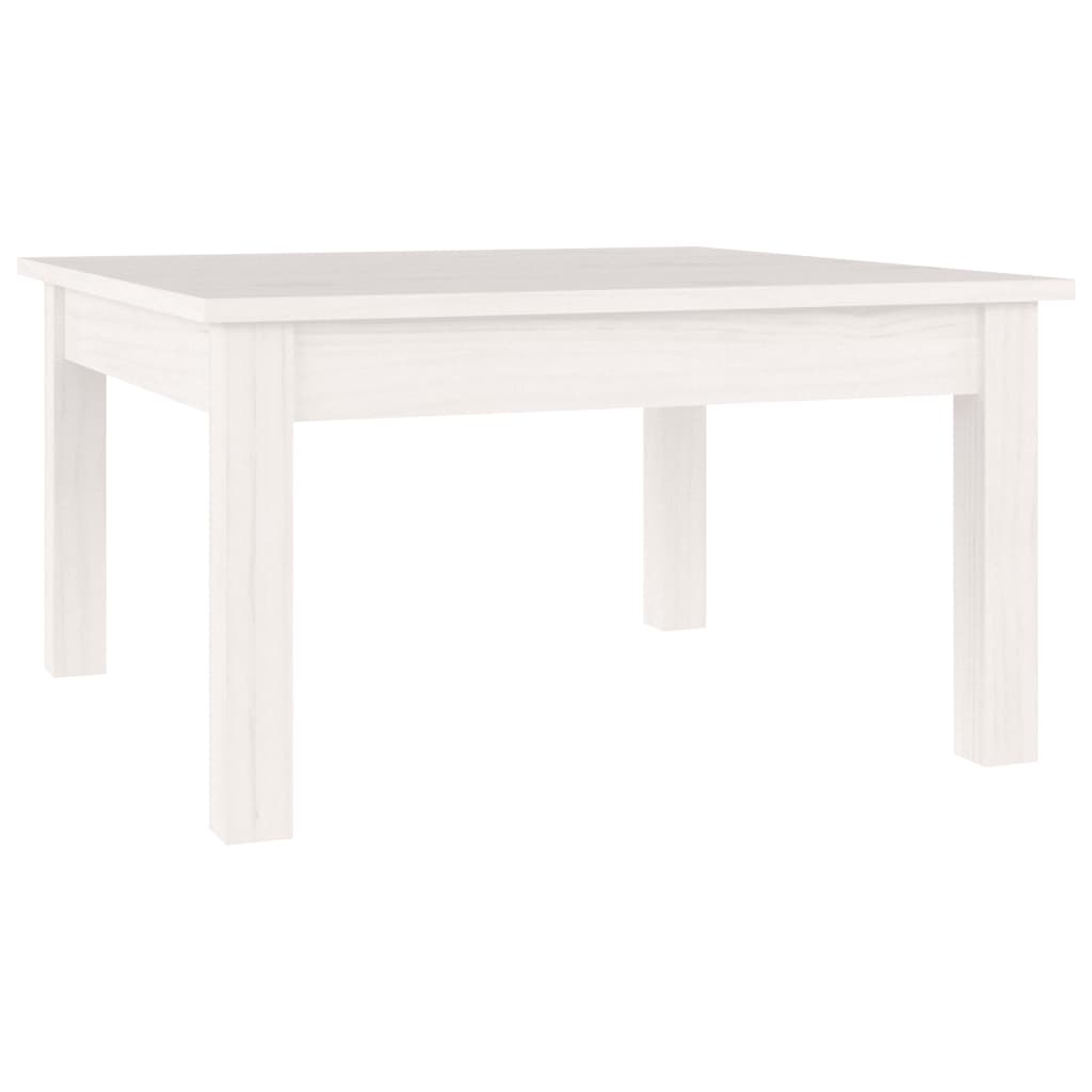 vidaXL Tavolino da Salotto Bianco 55x55x30 cm Legno Massello di Pino