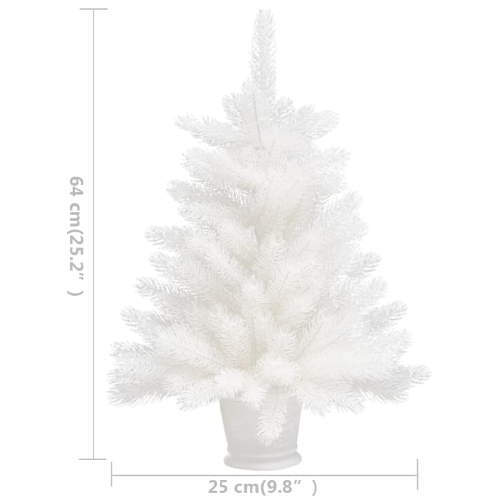 vidaXL Albero di Natale Artificiale con Aghi Realistici Bianco 65 cm