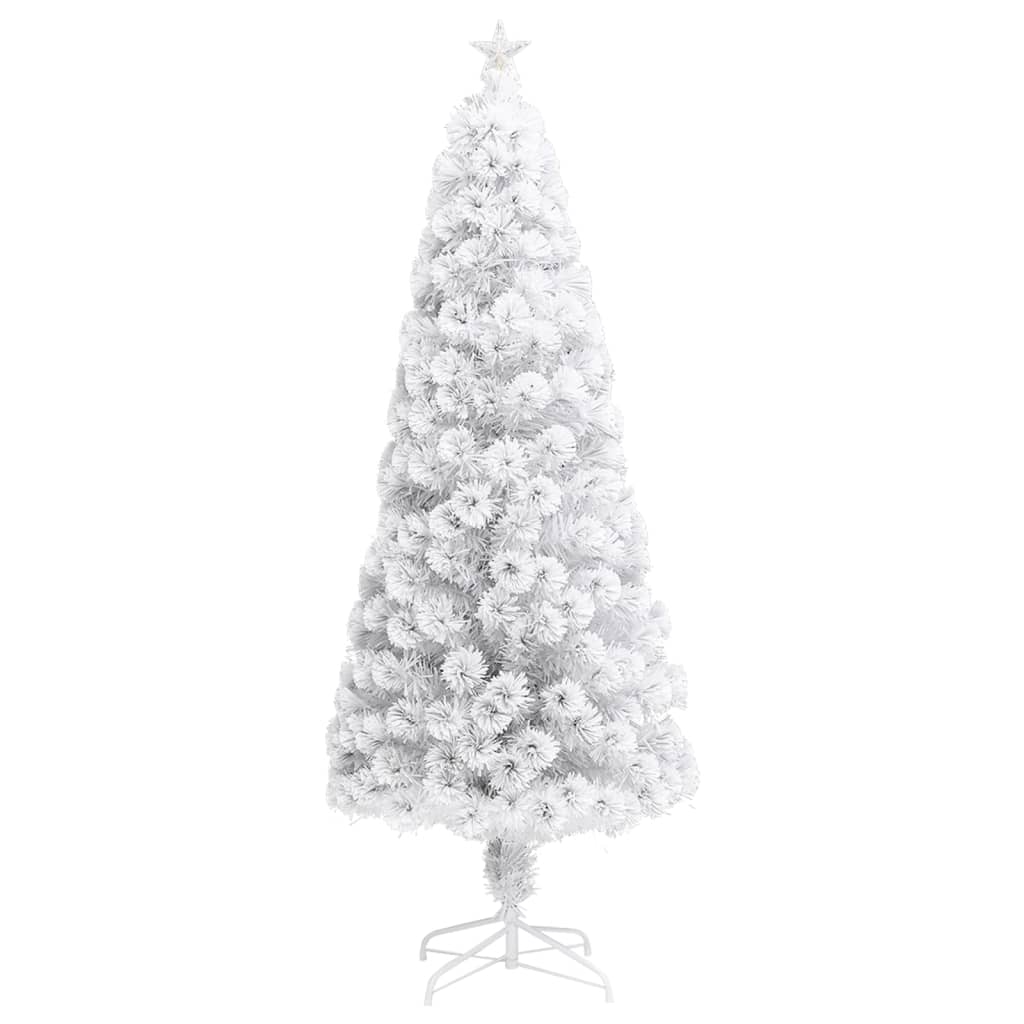 vidaXL Albero Natale Preilluminato Bianco 210 cm in Fibra Ottica