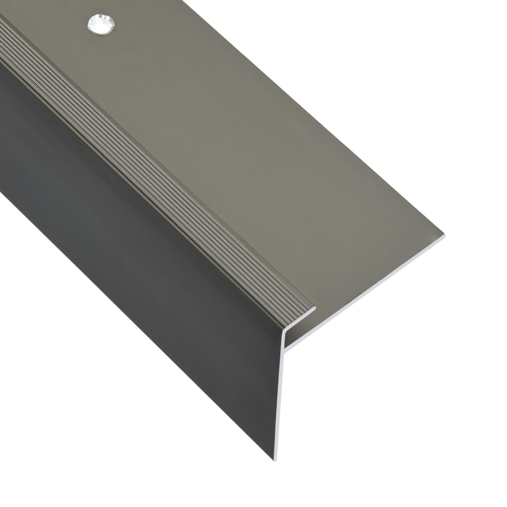 vidaXL Profili a F per Gradini 15 pz in Alluminio 134cm Marrone