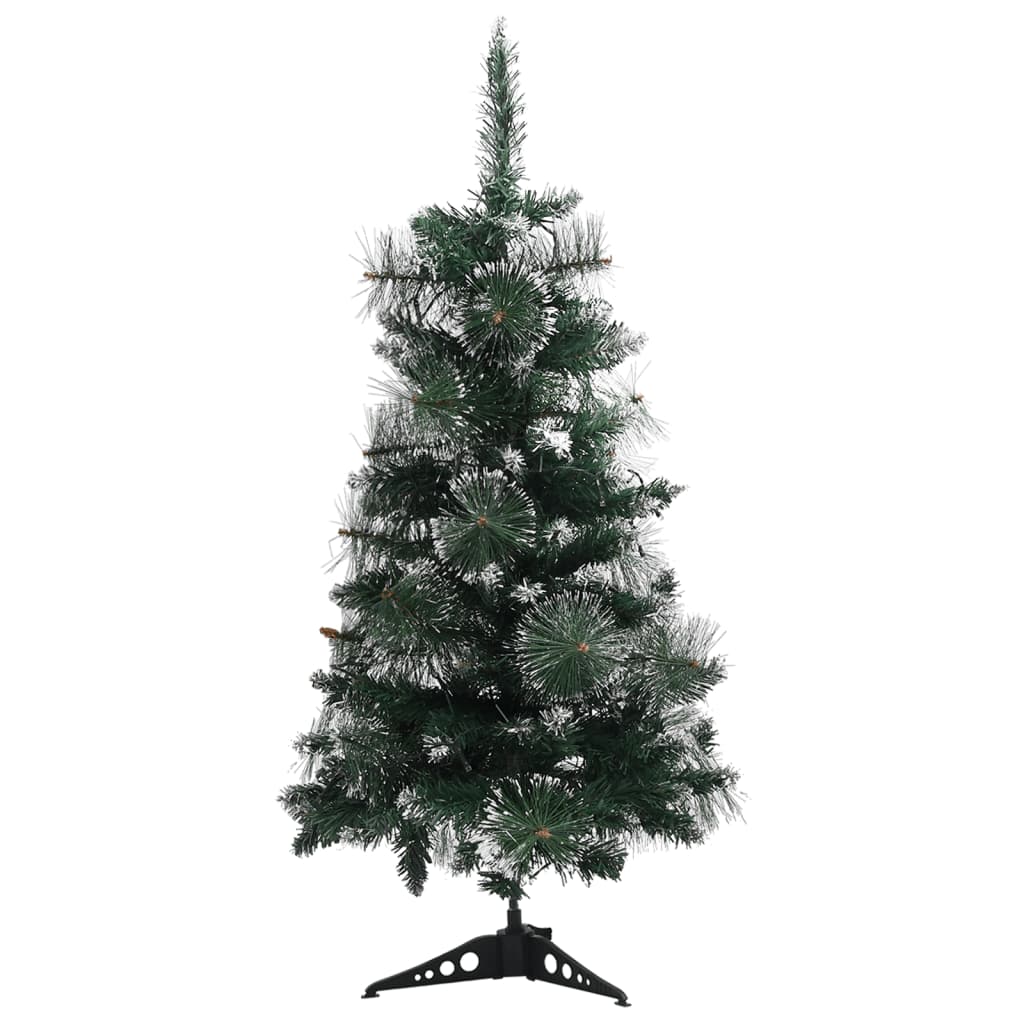 vidaXL Albero di Natale Preilluminato con Supporto Verde 90 cm in PVC