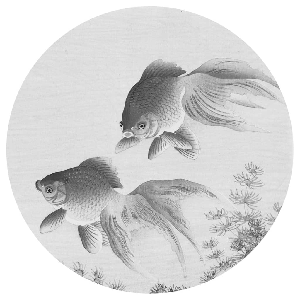 WallArt Carta da Parati Circolare Two Goldfish 142,5 cm
