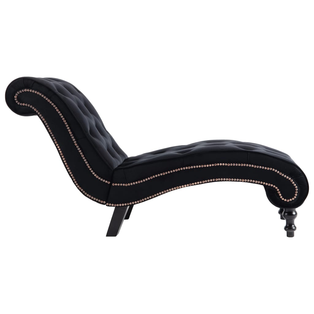 VidaXL Chaise Longue In Velluto Rosso - Poltrona Relax Con Imbottitura A Bottoni E Design Ergonomic - Dimensioni 145x52x77 Cm - 5