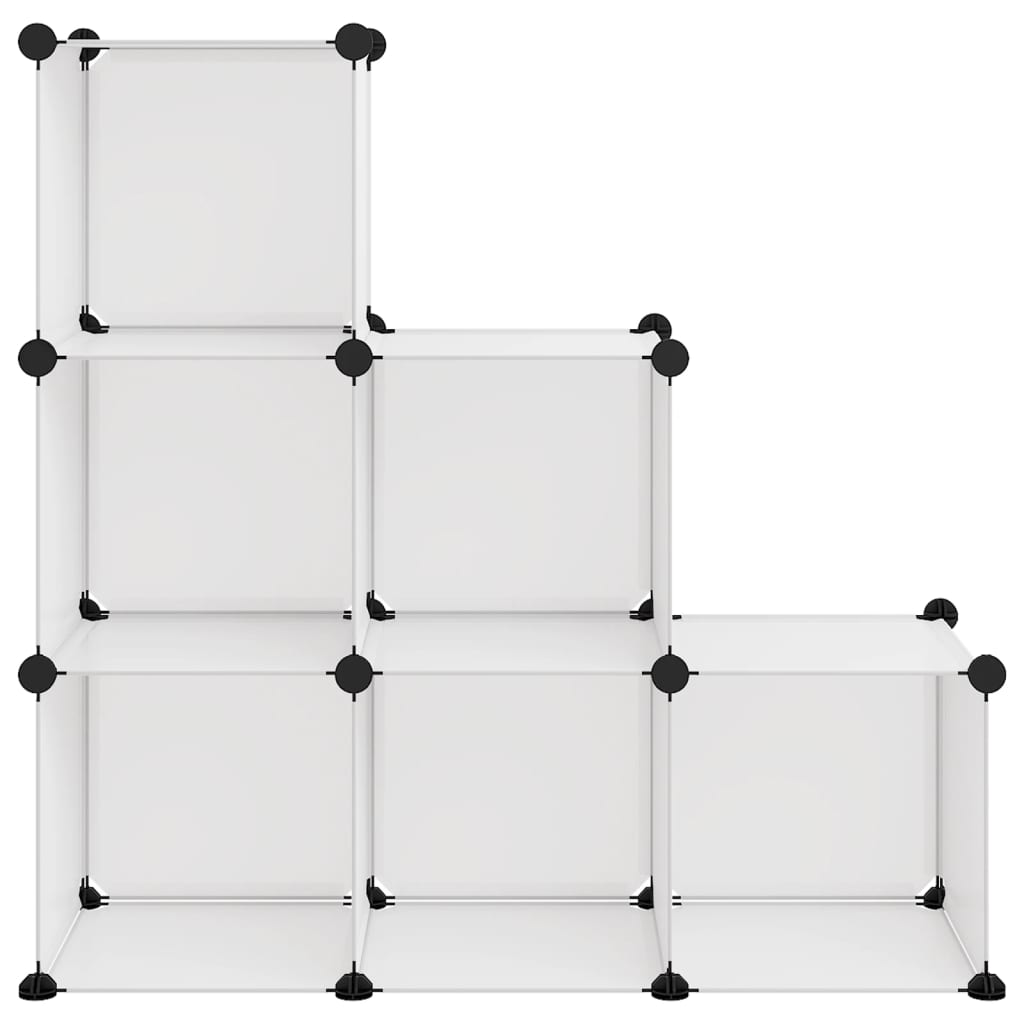 vidaXL Organizzatore Portaoggetti con 6 Cubi Trasparenti in PP