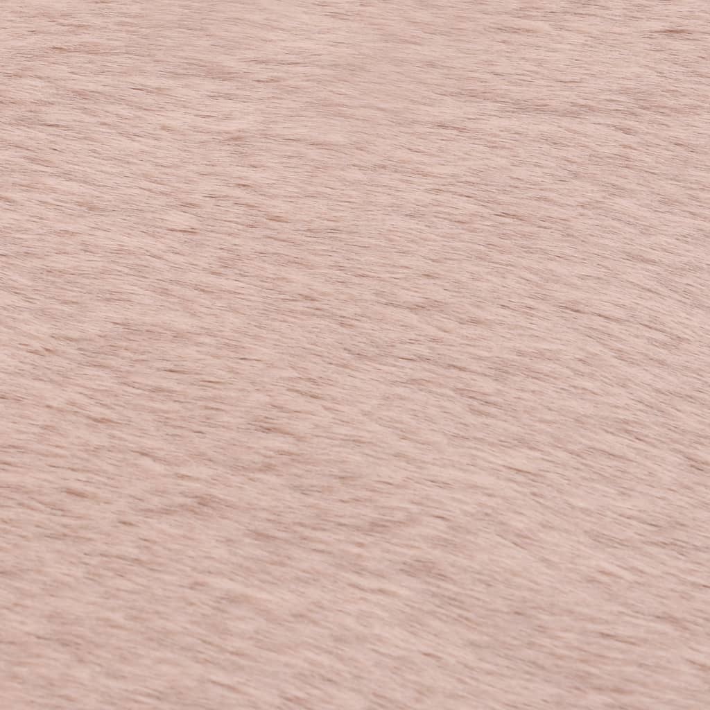 vidaXL Tappeto 160x230 cm Pelliccia di Coniglio Sintetica Rosa Antico