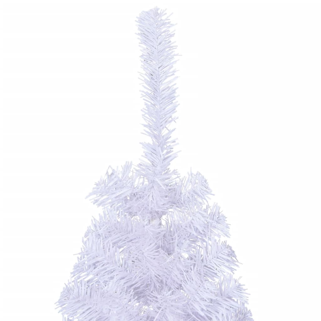 vidaXL Albero di Natale Artificiale a Metà Supporto Bianco 120 cm PVC
