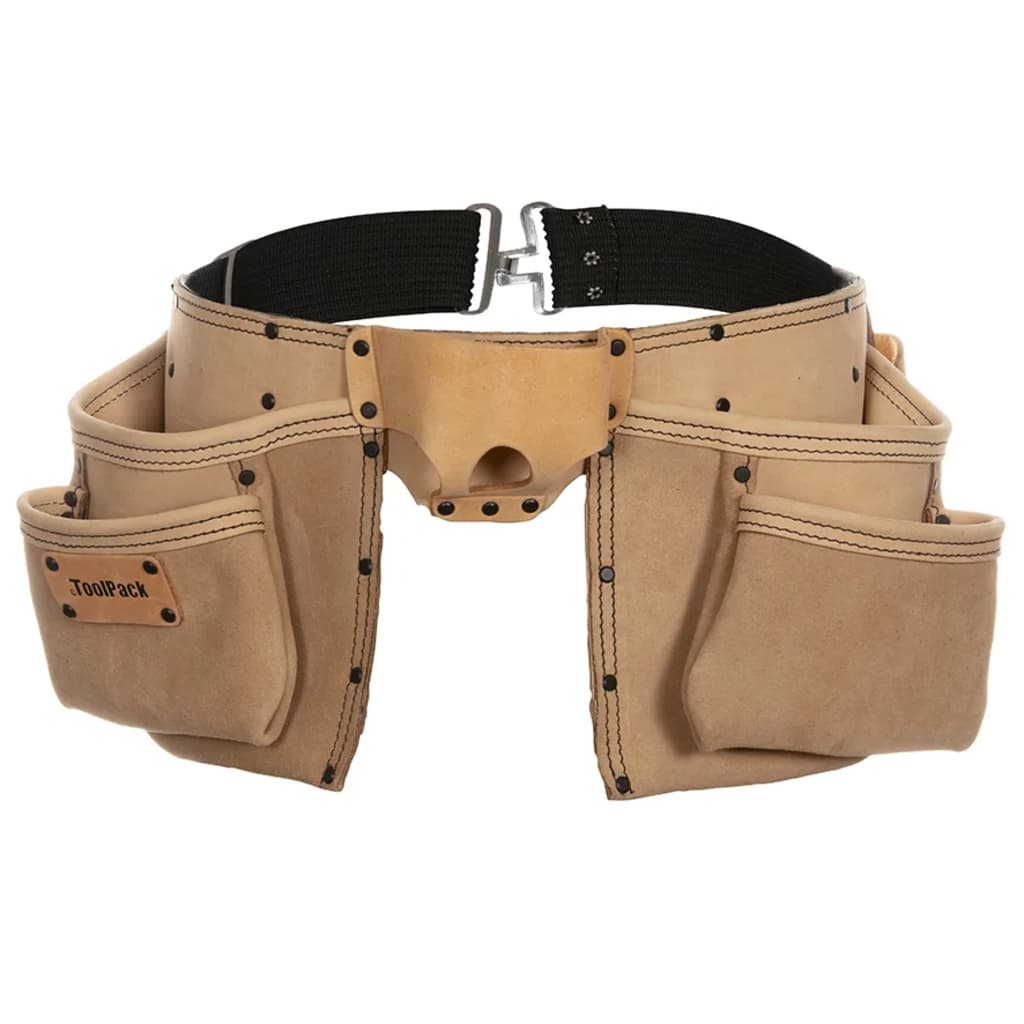 Toolpack Cintura Porta Attrezzi Professionale a 2 Tasche Elite Beige