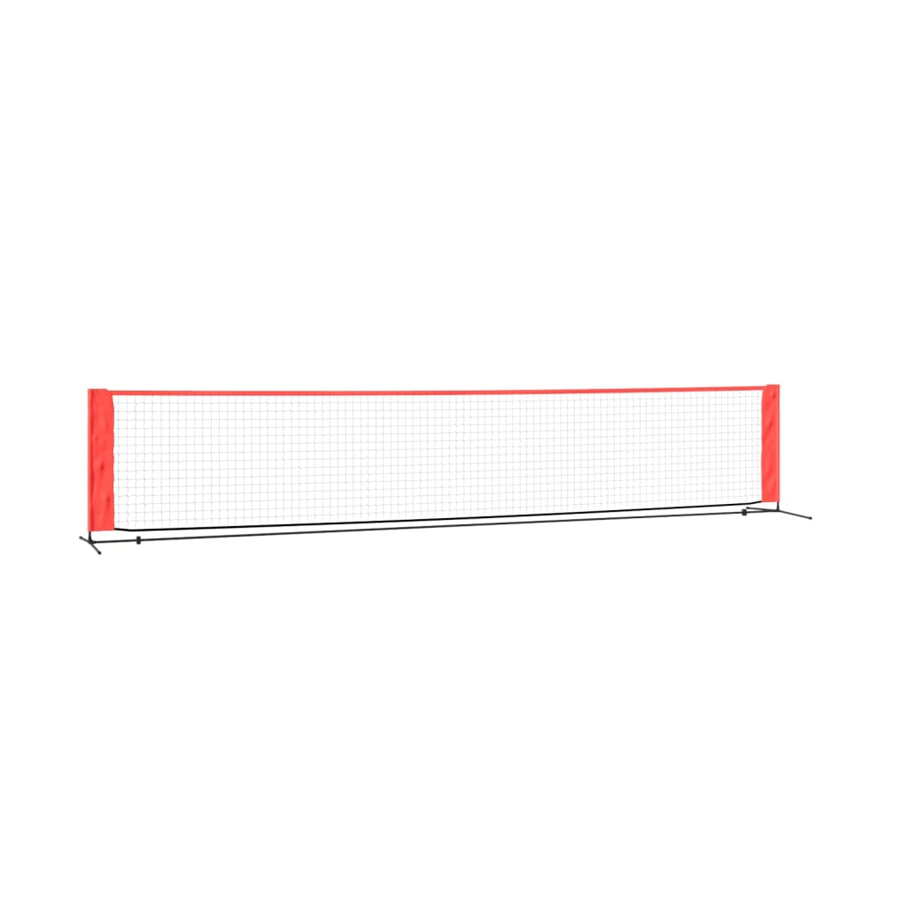 vidaXL Rete da Tennis Nera e Rossa 500x100x87 cm in Poliestere
