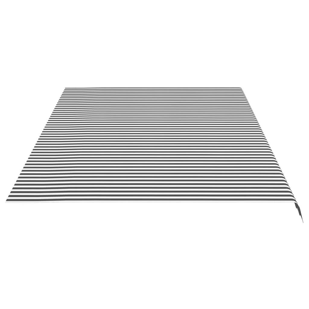 vidaXL Tessuto di Ricambio per Tenda da Sole Antracite e Bianco 6x3 m