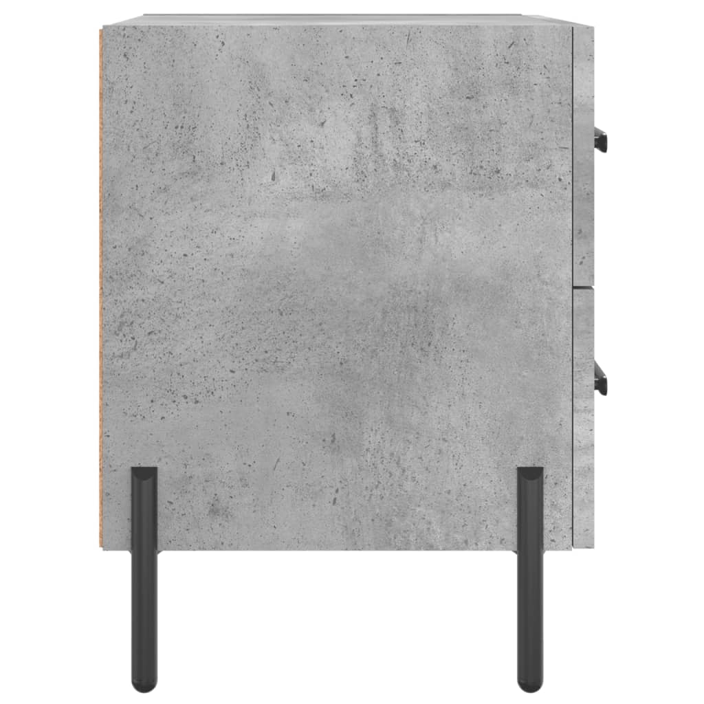 vidaXL Comodino Grigio Cemento 40x35x47,5 cm in Legno Multistrato