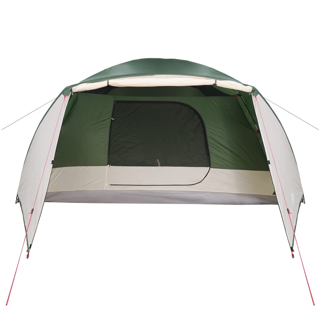 vidaXL Tenda da Campeggio con Portico per 4 Persone Verde Impermeabile