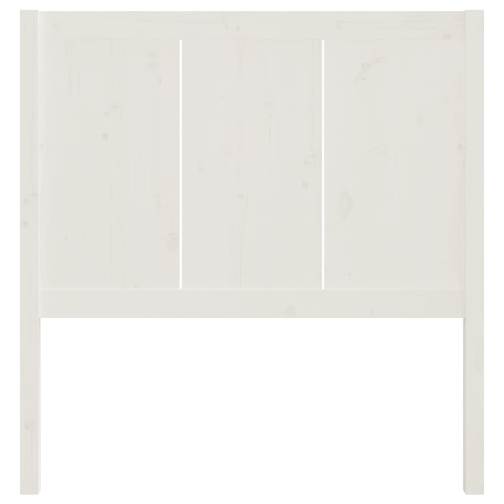vidaXL Testiera per Letto Bianca 105,5x4x100 cm Legno Massello di Pino