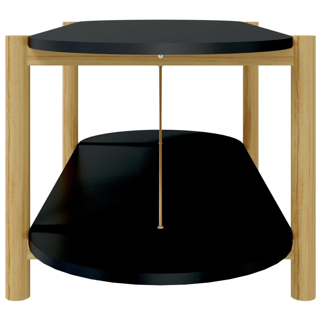 vidaXL Tavolino da Salotto Nero 110x48x40 cm in Legno Multistrato