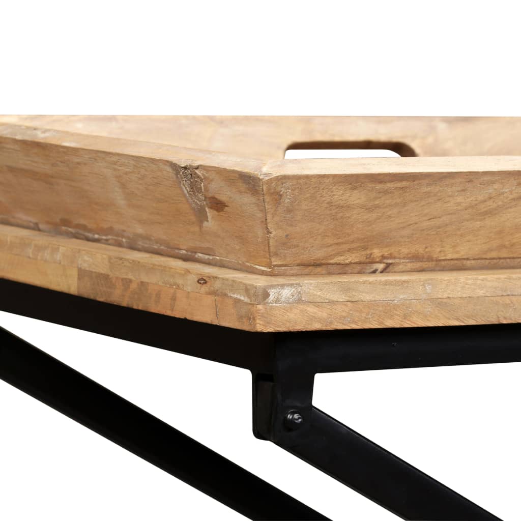 vidaXL Tavolino Consolle in Legno Massello di Mango 130x40x80 cm