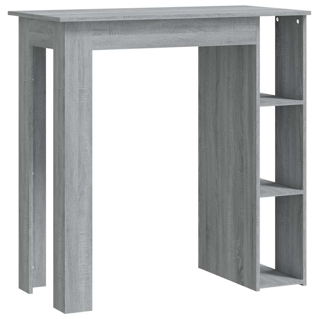 Tavolino Consolle VidaXL Con Ripiani - Grigio Sonoma 100x35x75 Cm, In Legno Multistrato E Struttura Metallo