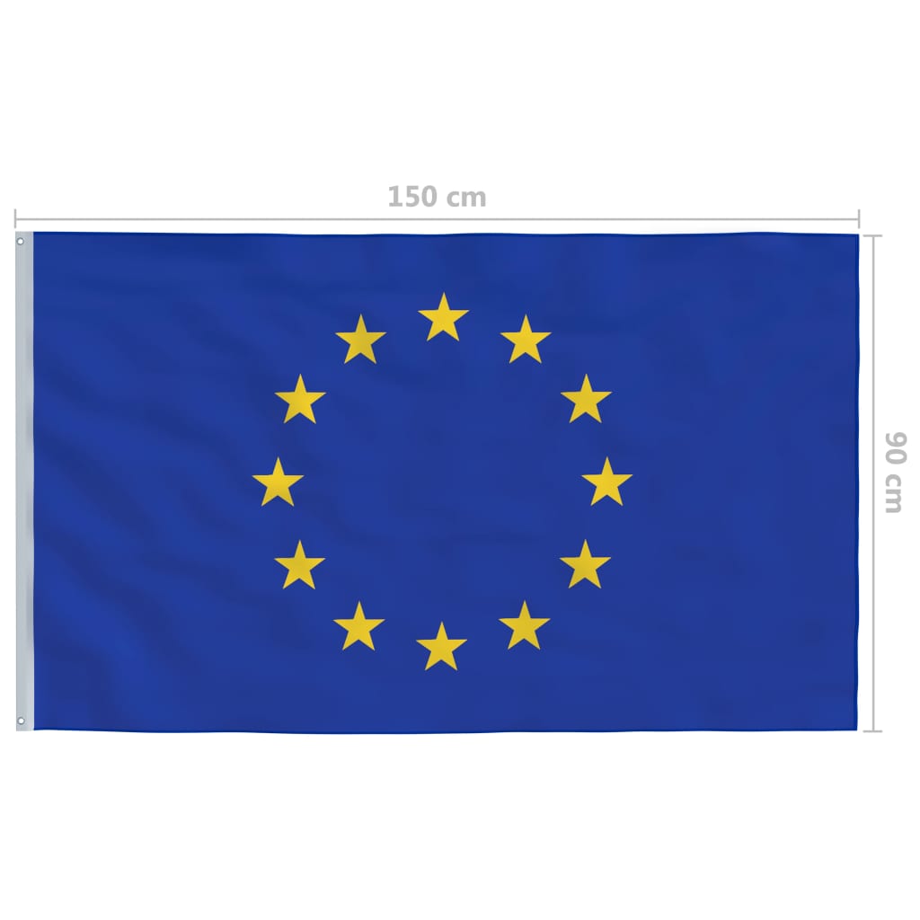vidaXL Bandiera dell'Europa con Pennone in Alluminio 6,2 m