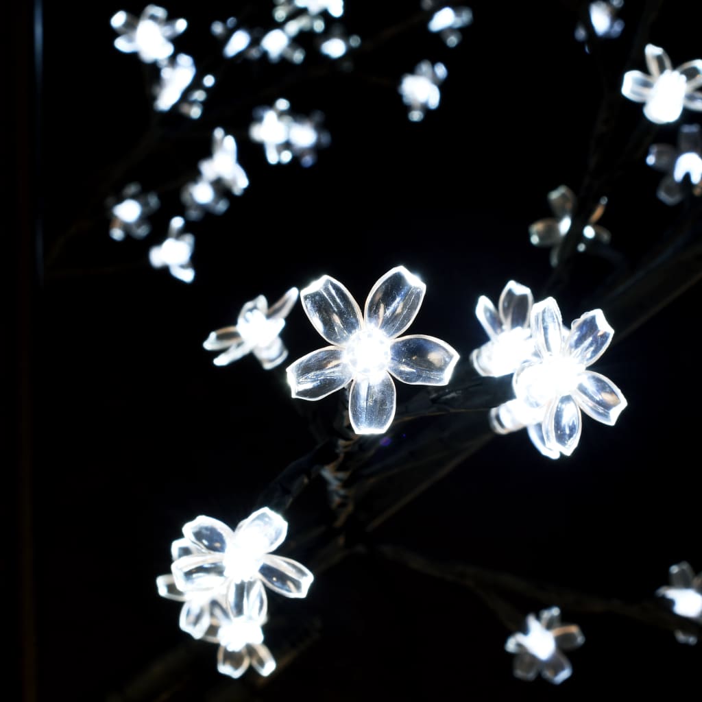 vidaXL Albero Luminoso Luce LED Bianco Caldo Ciliegio in Fiore 180 cm