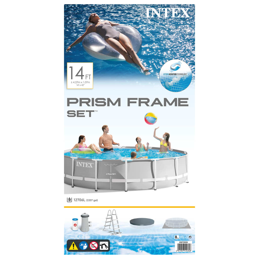 Intex Set Piscina Prism Frame Premium 427x107 cm