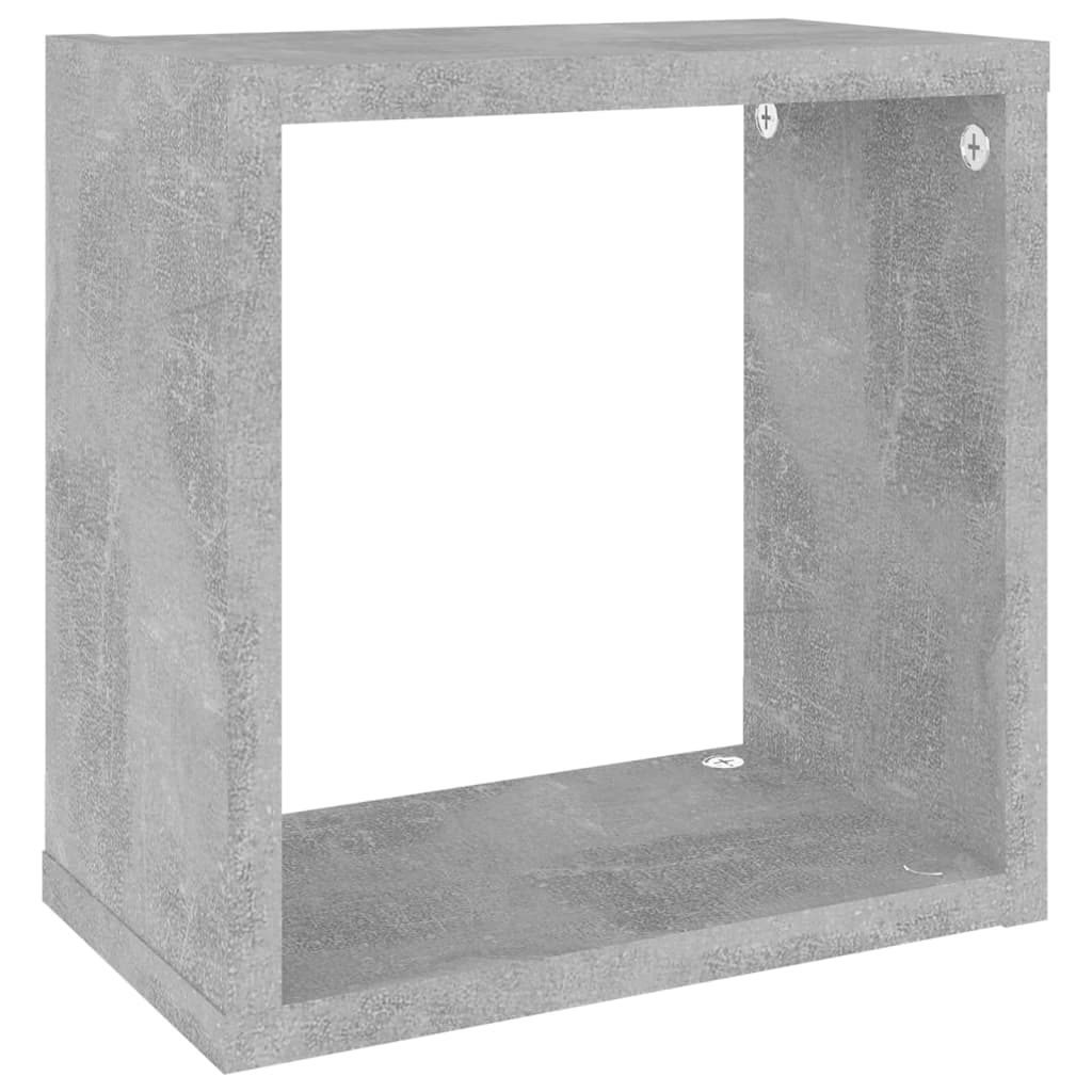 vidaXL Mensole Parete a Cubo 4 pz Grigio Cemento 26x15x26 cm